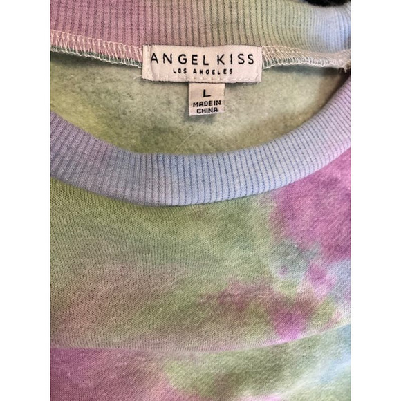 NEW Tie Dye Sweatshirt Dress - Angel Kiss - Size Large - Picture 7 of 7